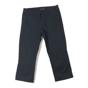 Old Navy Pants Women's Size 4 Black‎ Jack Pixie Crop Mid Rise Chino Ankle Slit